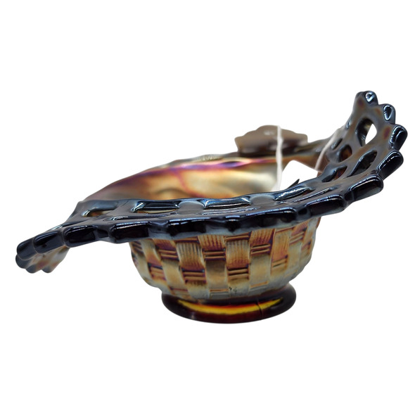 Vintage Fenton Red Open Edge Two Row JIP Hat Jack In Pulpit - Picture 3 of 7